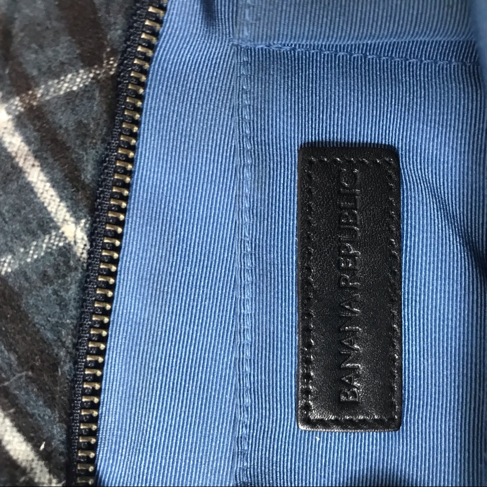 Reserved for Peony- Banana Republic leather trim plaid purse - Picture 4 of 8
